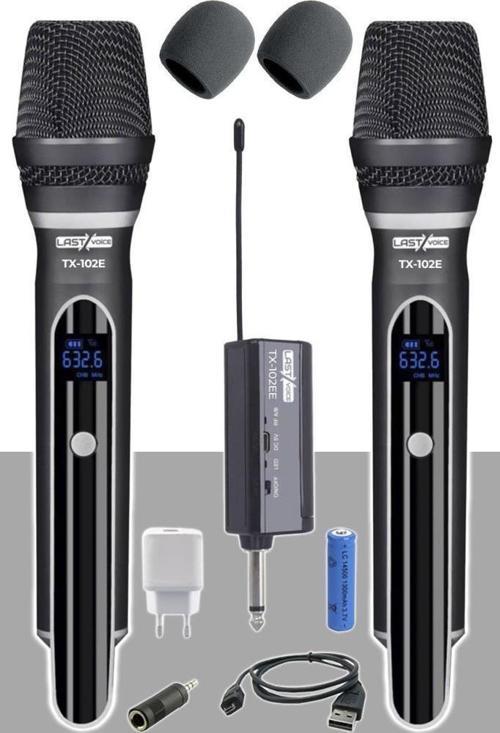 Tx-102E Çok Amaçlı Uhf Telsiz Kablosuz Çiftli EL Mikrofon