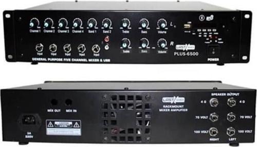Plus-6500 Stereo Çift Trafolu 2x250 Watt Mikser Amfi
