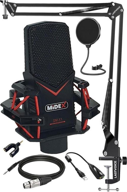 GMX-1ST Condenser Stüdyo Mikrofonu PC ve Telefon (Stand ve Filtreli)