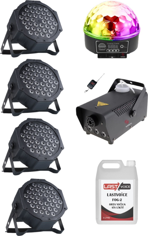 Free Paket-2 Sahne Işık Sistemi Seti ( Top Küre Led Par Sis Makinesı)