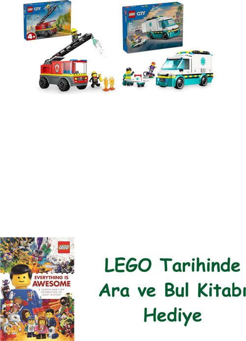 ® Araçlar Seti 187 (60463 + 60451) + Ara Ve Bul Kitabı Hediye