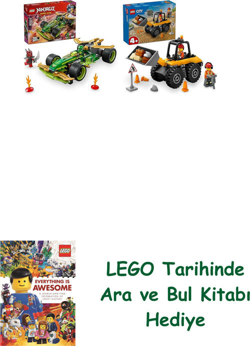 ® Araçlar Seti 81 (71828 + 60450) + Ara Ve Bul Kitabı Hediye