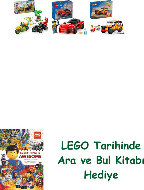 ® Araçlar Seti 385 (11198 + 60448 + 60453) + Ara Ve Bul Kitabı Hediye