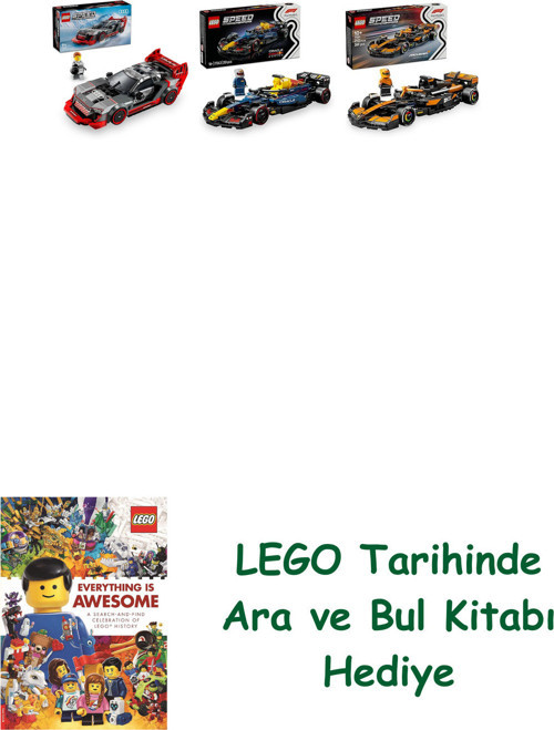 ® Araçlar Seti 381 (76921 + 77243 + 77251) + Ara Ve Bul Kitabı Hediye