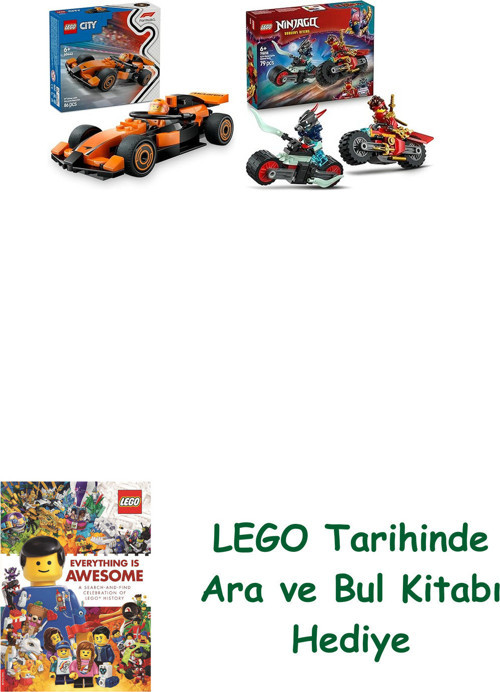 ® Araçlar Seti 157 (60442 + 71838) + Ara Ve Bul Kitabı Hediye