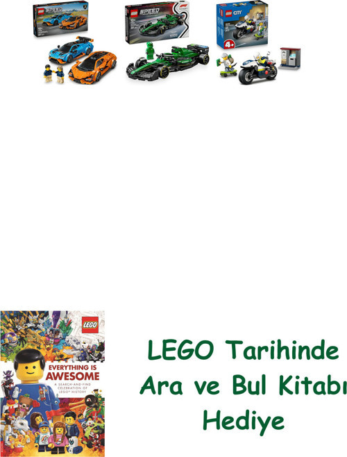 ® Araçlar Seti 246 (77238 + 77245 + 60455) + Ara Ve Bul Kitabı Hediye
