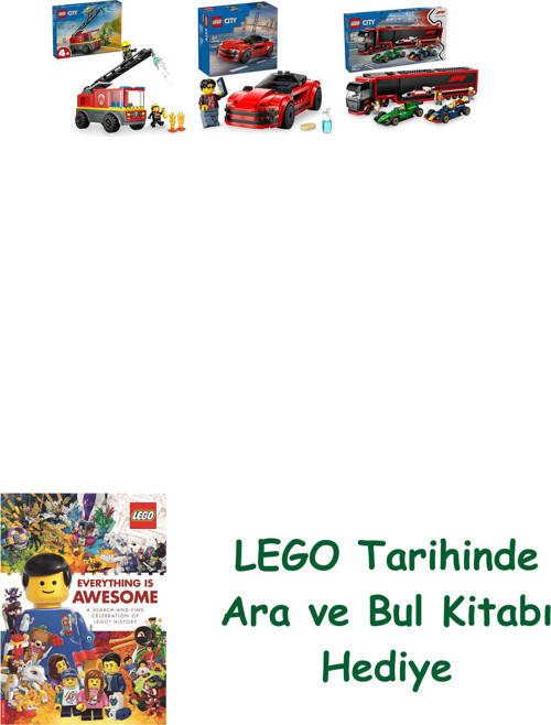 ® Araçlar Seti 378 (60463 + 60448 + 60445) + Ara Ve Bul Kitabı Hediye