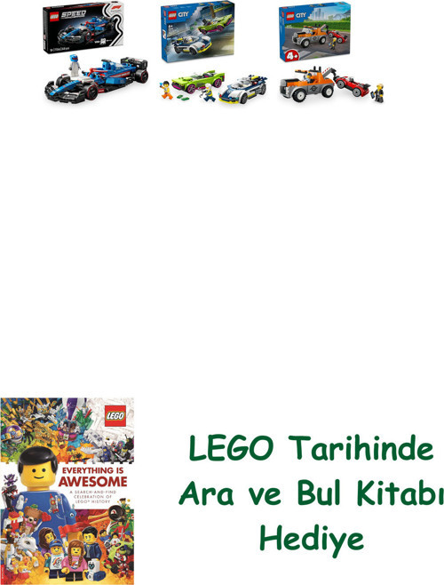 ® Araçlar Seti 277 (77246 + 60415 + 60435) + Ara Ve Bul Kitabı Hediye