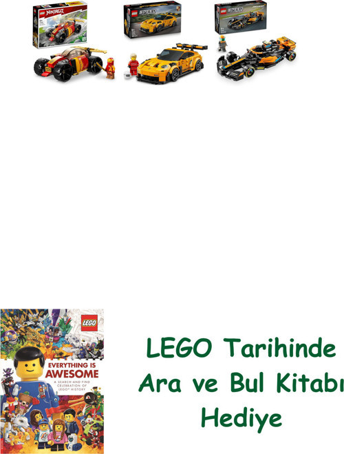 ® Araçlar Seti 298 (71780 + 77239 + 76919) + Ara Ve Bul Kitabı Hediye