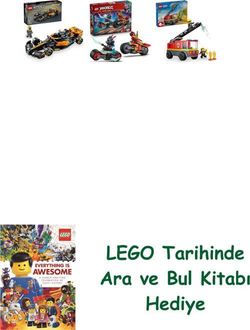 ® Araçlar Seti 328 (76919 + 71838 + 60463) + Ara Ve Bul Kitabı Hediye