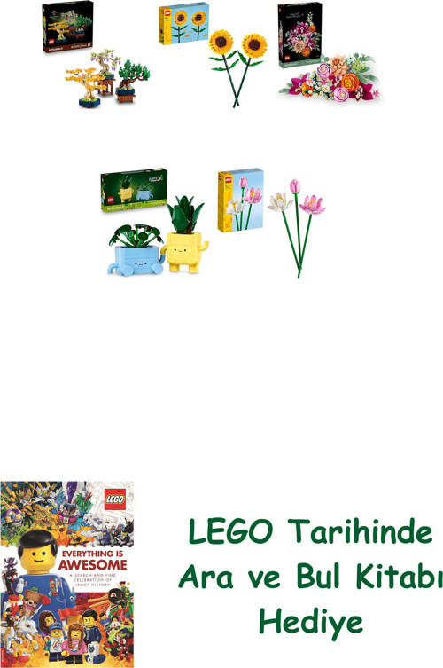 ® Botanicals Seti 347 (10373 + 40524 + 10342 + 10349 + 40647) + Ara Ve Bul Kitabı Hediye