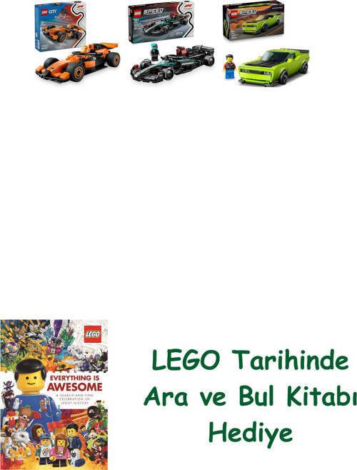 ® Araçlar Seti 318 (60442 + 77244 + 77237) + Ara Ve Bul Kitabı Hediye