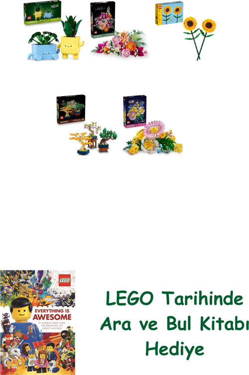 ® Botanicals Seti 341 (10349 + 10342 + 40524 + 10373 + 10347) + Ara Ve Bul Kitabı Hediye