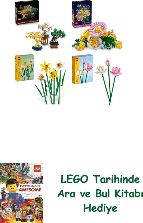® Botanicals Seti 213 (10373 + 10347 + 40747 + 40647) + Ara Ve Bul Kitabı Hediye