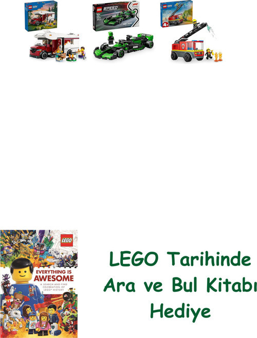 ® Araçlar Seti 383 (60454 + 77247 + 60463) + Ara Ve Bul Kitabı Hediye