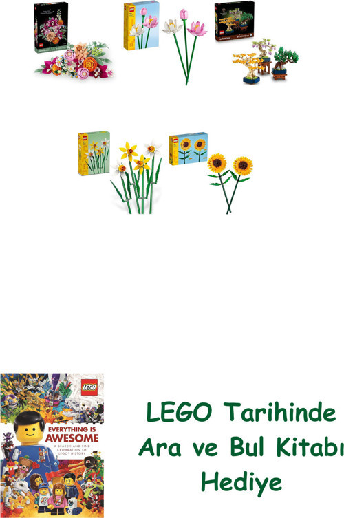 ® Botanicals Seti 329 (10342 + 40647 + 10373 + 40747 + 40524) + Ara Ve Bul Kitabı Hediye
