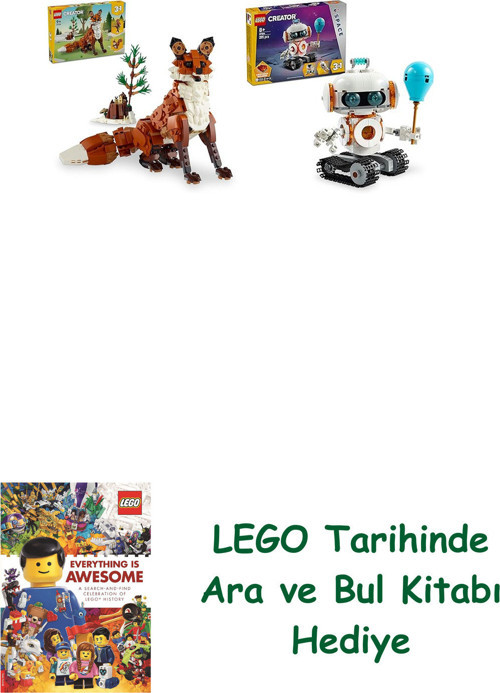 ® Creator Seti 13 (31154 + 31164) + Ara Ve Bul Kitabı Hediye