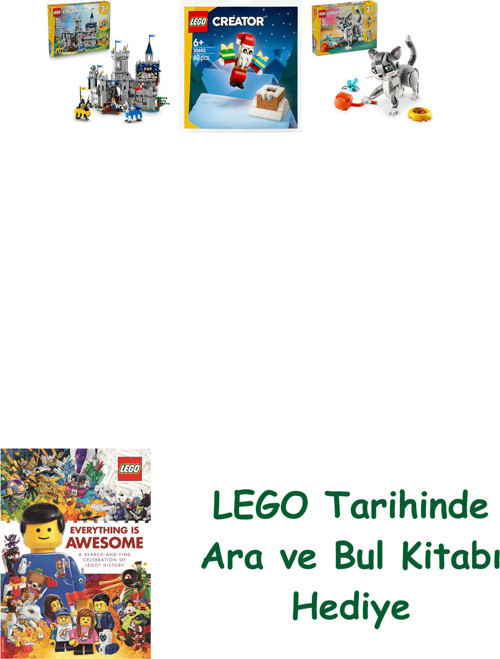 ® Creator Seti 191 (31168 + 30692 + 31163) + Ara Ve Bul Kitabı Hediye