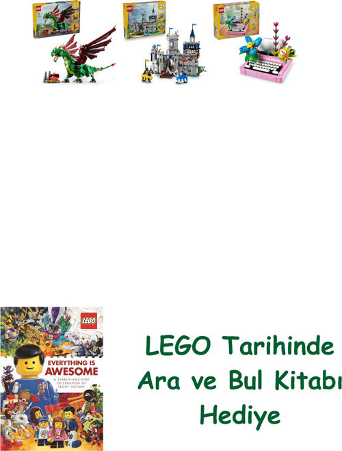 ® Creator Seti 103 (31161 + 31168 + 31169) + Ara Ve Bul Kitabı Hediye