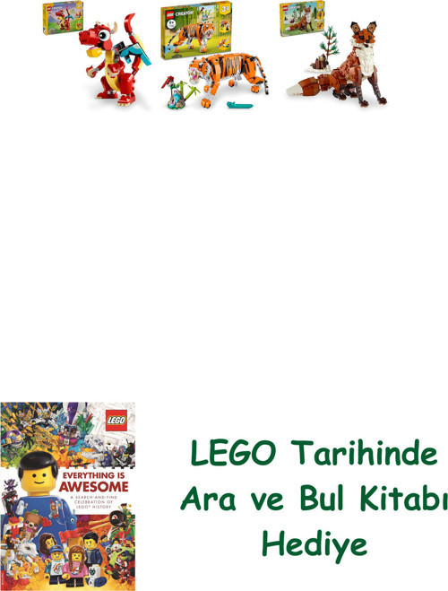 ® Creator Seti 116 (31145 + 31129 + 31154) + Ara Ve Bul Kitabı Hediye