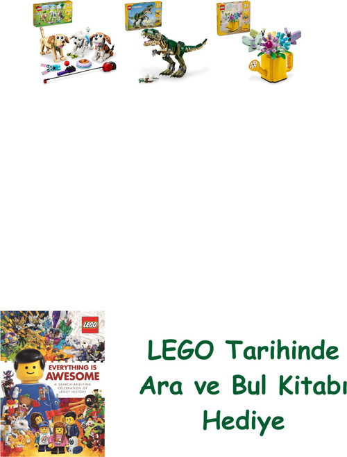 ® Creator Seti 122 (31137 + 31151 + 31149) + Ara Ve Bul Kitabı Hediye