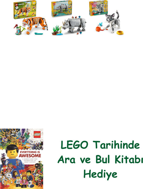 ® Creator Seti 149 (31129 + 31171 + 31163) + Ara Ve Bul Kitabı Hediye