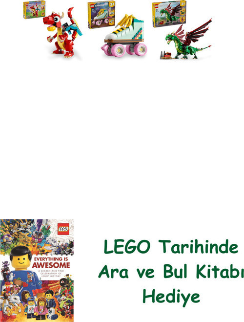 ® Creator Seti 109 (31145 + 31148 + 31161) + Ara Ve Bul Kitabı Hediye