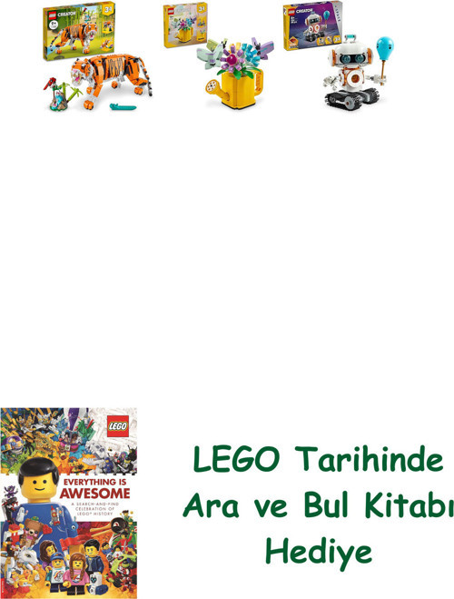 ® Creator Seti 141 (31129 + 31149 + 31164) + Ara Ve Bul Kitabı Hediye