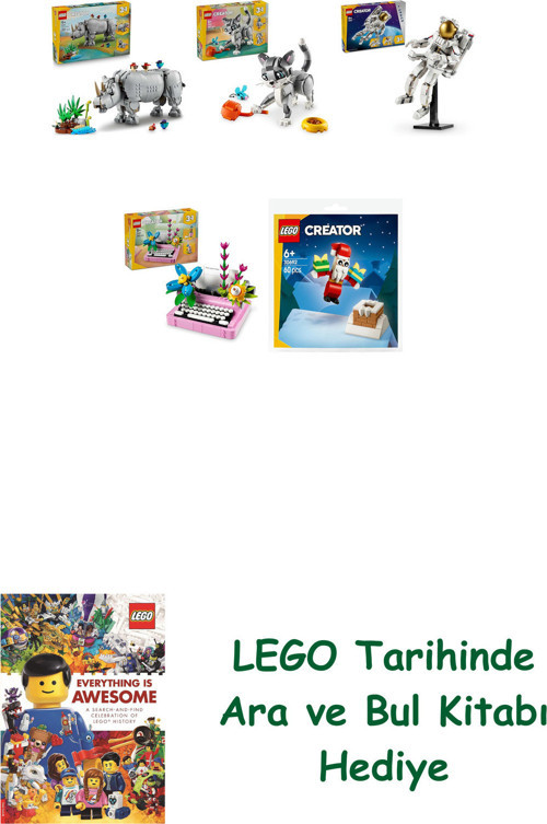 ® Creator Seti 316 (31171 + 31163 + 31152 + 31169 + 30692) + Ara Ve Bul Kitabı Hediye
