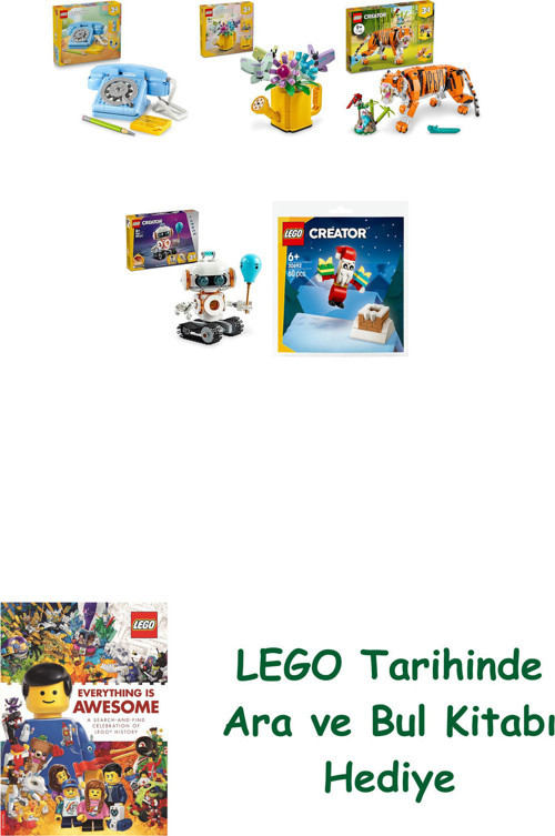 ® Creator Seti 339 (31174 + 31149 + 31129 + 31164 + 30692) + Ara Ve Bul Kitabı Hediye