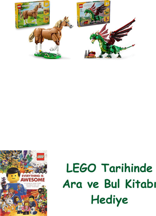 ® Creator Seti 88 (31166 + 31161) + Ara Ve Bul Kitabı Hediye