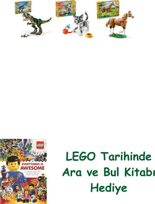 ® Creator Seti 125 (31151 + 31163 + 31166) + Ara Ve Bul Kitabı Hediye