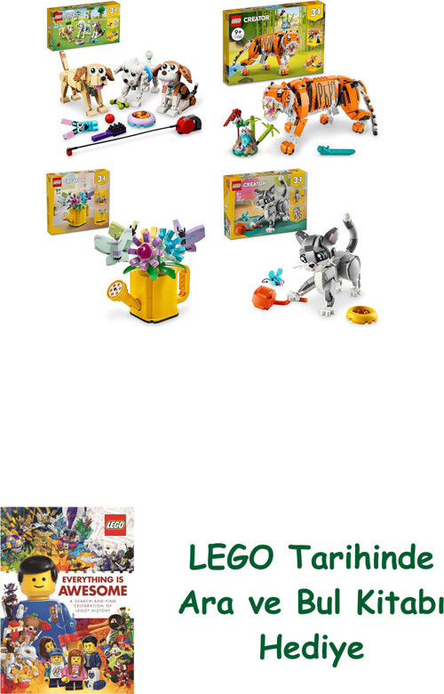 ® Creator Seti 260 (31137 + 31129 + 31149 + 31163) + Ara Ve Bul Kitabı Hediye