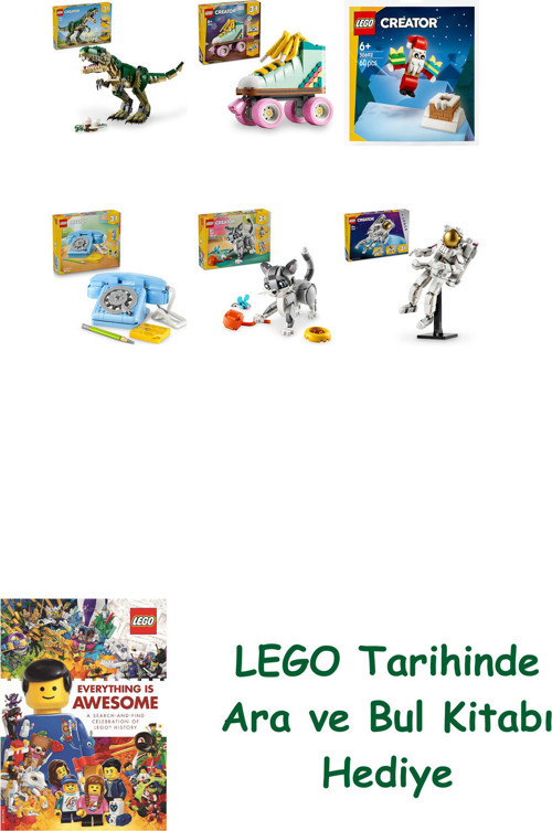 ® Creator Seti 451 (31151 + 31148 + 30692 + 31174 + 31163 + 31152) + Ara Ve Bul Kitabı Hediye