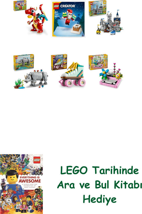 ® Creator Seti 428 (31145 + 30692 + 31168 + 31171 + 31148 + 31169) + Ara Ve Bul Kitabı Hediye