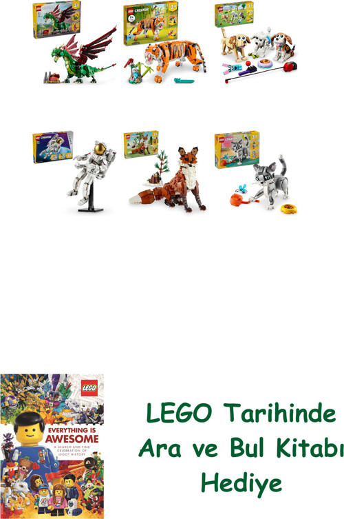 ® Creator Seti 448 (31161 + 31129 + 31137 + 31152 + 31154 + 31163) + Ara Ve Bul Kitabı Hediye