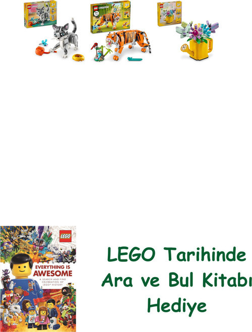 ® Creator Seti 184 (31163 + 31129 + 31149) + Ara Ve Bul Kitabı Hediye