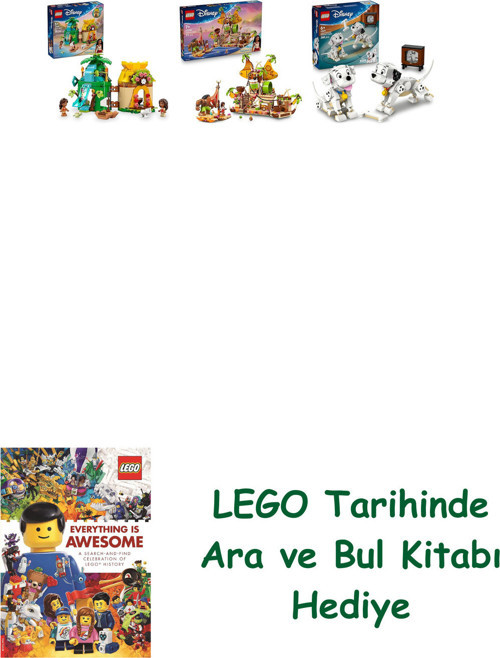 ® Disney Seti 151 (43260 + 43258 + 43271) + Ara Ve Bul Kitabı Hediye