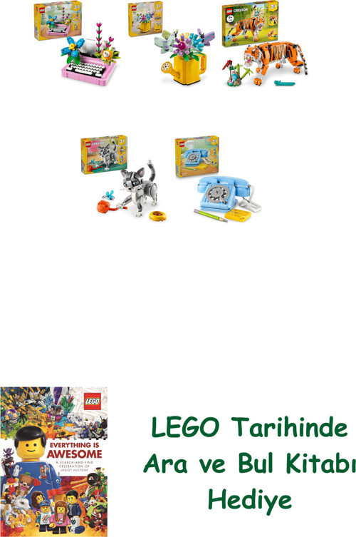 ® Creator Seti 364 (31169 + 31149 + 31129 + 31163 + 31174) + Ara Ve Bul Kitabı Hediye
