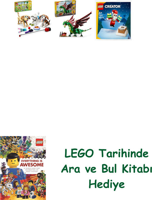 ® Creator Seti 185 (31137 + 31161 + 30692) + Ara Ve Bul Kitabı Hediye