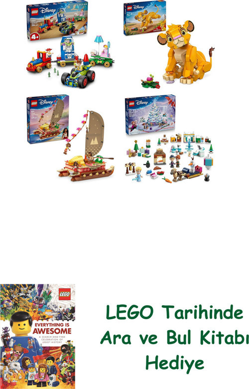 ® Disney Seti 278 (43264 + 43243 + 43270 + 43273) + Ara Ve Bul Kitabı Hediye