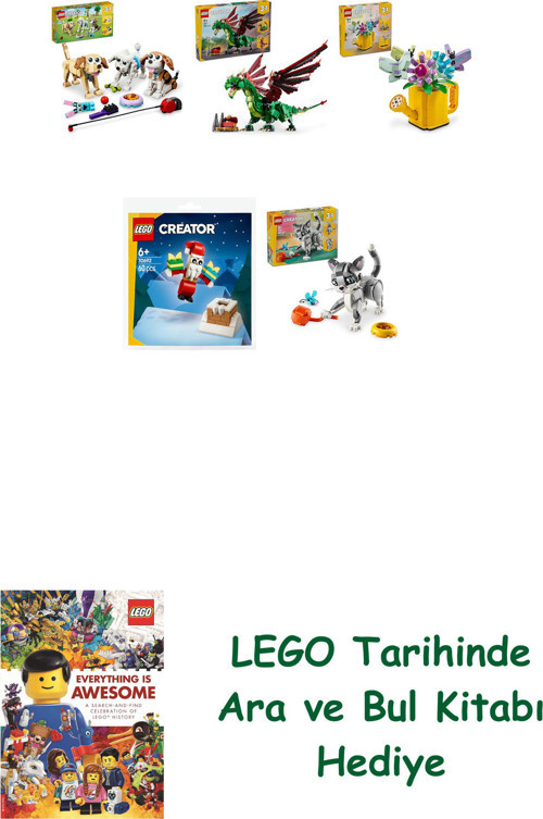 ® Creator Seti 396 (31137 + 31161 + 31149 + 30692 + 31163) + Ara Ve Bul Kitabı Hediye