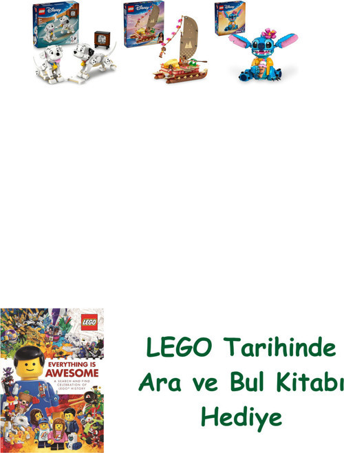 ® Disney Seti 142 (43271 + 43270 + 43249) + Ara Ve Bul Kitabı Hediye