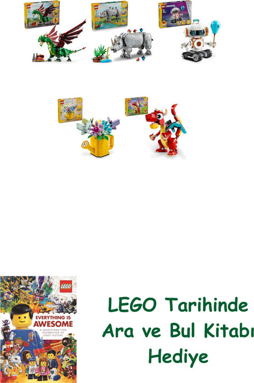 ® Creator Seti 345 (31161 + 31171 + 31164 + 31149 + 31145) + Ara Ve Bul Kitabı Hediye