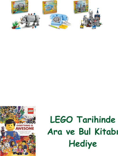 ® Creator Seti 106 (31171 + 31174 + 31168) + Ara Ve Bul Kitabı Hediye