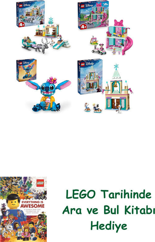 ® Disney Seti 205 (43256 + 43274 + 43249 + 43265) + Ara Ve Bul Kitabı Hediye