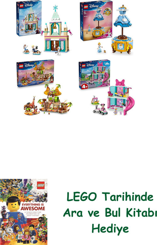 ® Disney Seti 271 (43265 + 43266 + 43258 + 43274) + Ara Ve Bul Kitabı Hediye