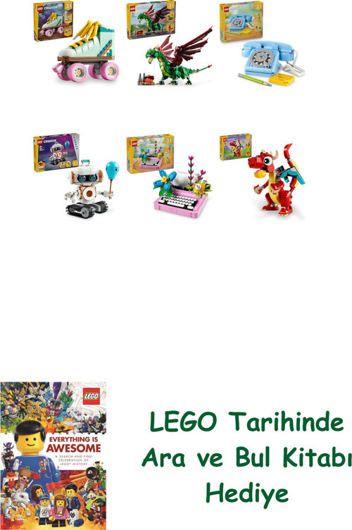 ® Creator Seti 453 (31148 + 31161 + 31174 + 31164 + 31169 + 31145) + Ara Ve Bul Kitabı Hediye