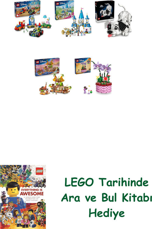 ® Disney Seti 359 (43264 + 43275 + 43269 + 43258 + 43237) + Ara Ve Bul Kitabı Hediye