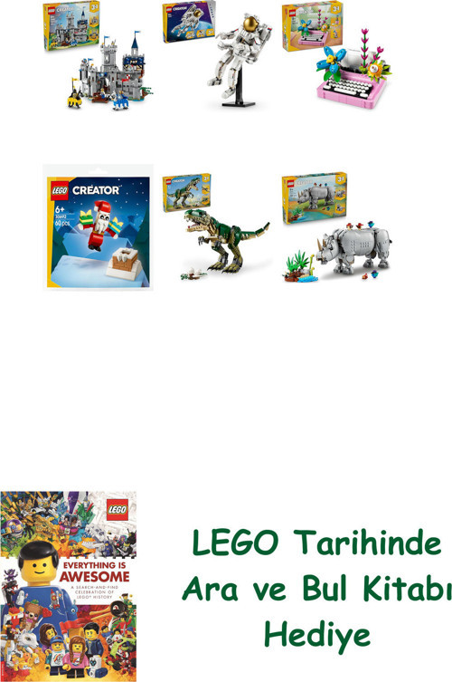 ® Creator Seti 483 (31168 + 31152 + 31169 + 30692 + 31151 + 31171) + Ara Ve Bul Kitabı Hediye